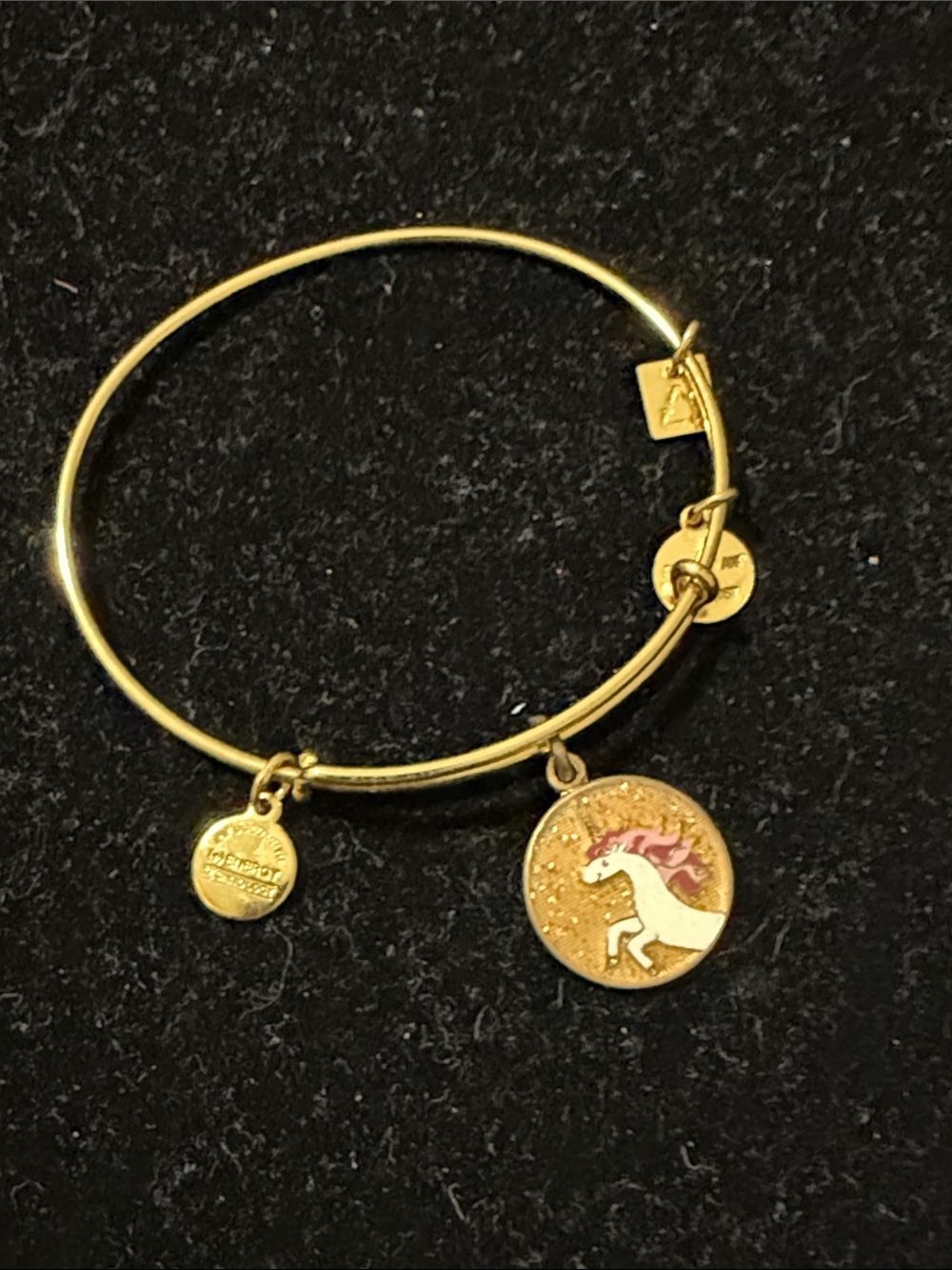 Alex and Ani Gold-Tone Unicorn Charm Bracelet